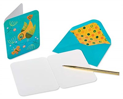 Papyrus Zarflı, Baykuşlu ve Kuşlu Boş Kartlar (20 Adet)