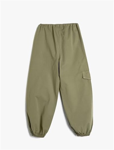 Paraşüt Pantolon Pamuklu Beli Lastikli Cepli - Parachute Jean