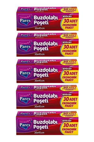 Parex Büyük Boy Buzdolabı Poşeti 30Lu X 5 Adet