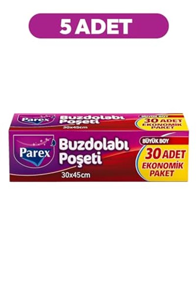 Parex Büyük Boy Buzdolabı Poşeti 30Lu X 5 Adet