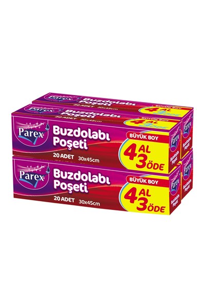 Parex Buzdolabi Poşeti Büyük Boy 4 Al 3 Öde