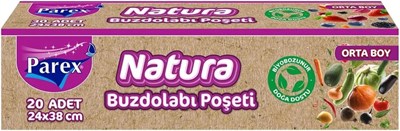 Parex Natura Buzdolabı Poşeti Orta Boy 20’Li