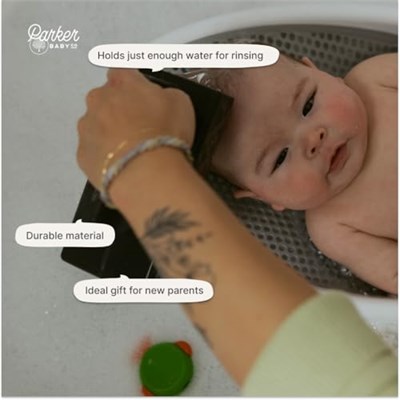 Parker Bebek Banyo Durulama Bardağı | BPA İçermez, Bulaşık Makinesinde Yıkanabilir ve Gıda Sınıfı Banyo Bardağı, Saçları Durulamak için | Hızlı Kuruma, Sağlam ve Mükemmel Boyutta, Nötr Renklerde Bebek