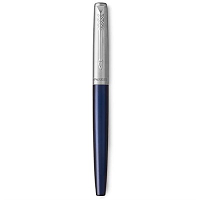 Parker Jotter Mavi Krom Tasarımlı Dolma Kalem, Orta Kalınlıkta Uç, Mavi Mürekkep