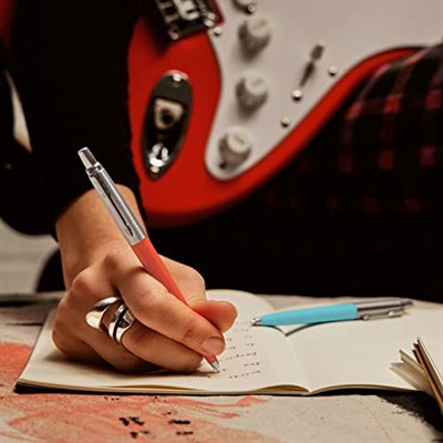 Parker Jotter Originals Tükenmez Kalemler | Glam Rock Koleksiyonu | Azure Mavisi ve Vermilion | Mavi Mürekkep | 2li Paket