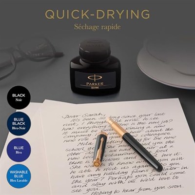 PARKER Quink Dolma Kalem Şişe Mürekkebi, 57 ml, Mavi