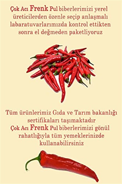 parmak Çok Acı Kurutulmuş Biber 250 gr