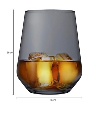 Paşabahçe Allegra Su Bardağı, 6lı, 425 cc, Gri