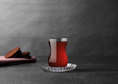 Paşabahçe Beykoz Çay Takimi Hediyelik Kutu Damla Logo