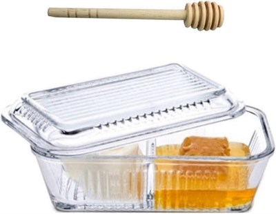 Paşabahçe Frigo Bölmeli Saklama Kabı, Reçellik, Ballık, Kahvaltılık + Baran Ahşap Bal Kaşığı (daldız)