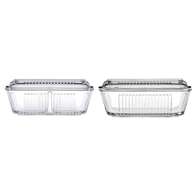 Paşabahçe Frigo Studio Bölmeli Saklama Kabı 480 cc, Şeffaf ve 97711 Frigo Tereyağ Peynir Kabı