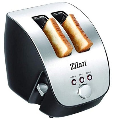 Paslanmaz çelik ekmek kızartma makinesi | 2 dilim ekmek kızartma makinesi | tasarım ekmek kızartma makinesi | eğimli tost makinesi | kızartma makinesi | 1000 Watt | paslanmaz çelik gövde | kademesiz a