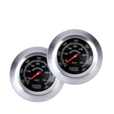 Paslanmaz çelik sigara içen mangal, 2 adet, barbekü termometresi, manometre, paslanmaz çelik, bimetalik, mutfak kızartma, gösterge termometresi, Celsius ve Fahrenheit 100 – 700 ℉