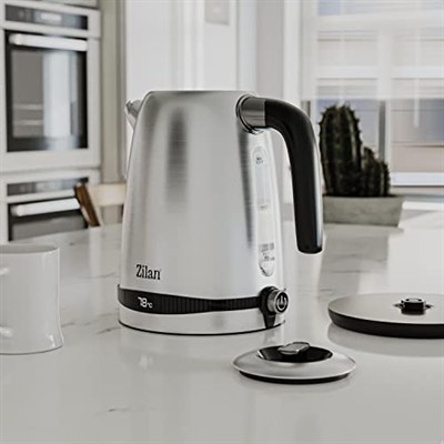 Paslanmaz çelik su ısıtıcısı 1,7 litre | %100 BPA içermez | 2200 Watt | dijital sıcaklık göstergesi | sıcak tutma fonksiyonu | sıcaklık seçimi ile paslanmaz çelik | çay makinesi | sıcaklık ayarı (40°C
