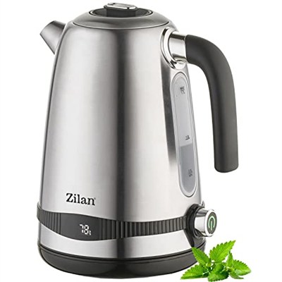 Paslanmaz çelik su ısıtıcısı 1,7 litre | %100 BPA içermez | 2200 Watt | dijital sıcaklık göstergesi | sıcak tutma fonksiyonu | sıcaklık seçimi ile paslanmaz çelik | çay makinesi | sıcaklık ayarı (40°C