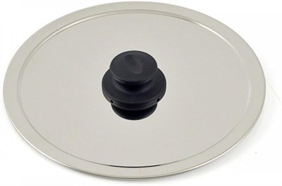 Paslanmaz Çelikten 30cm Tavalar için Balık Tavası Kapağı net=29cm Bakalit Kulplu Balık Çevirme Kapak