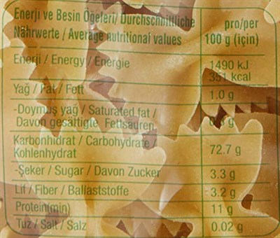 Pastavilla Kelebek 500 Gr