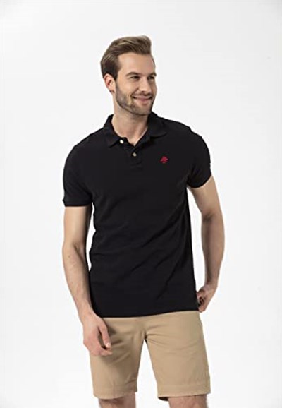 Patriot Erkek Siyah Polo Tişört