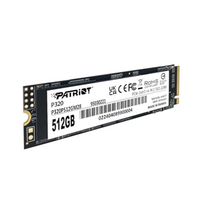 Patriot P320 512GB dahili SSD - NVMe PCIe Gen 3x4 - M.2 2280 - Katı Hal Sürücüsü - P320P512GM28
