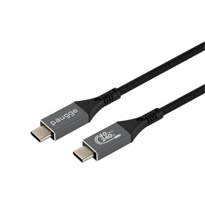 Paugge USB 4 Kablo - 40Gbps, USB C Görüntü, Ses, Data ve Şarj Kablosu - 8K 60Hz, 4K 144Hz /120Hz / 60Hz, HDR (2 Metre) - Seçenekler: 1 Metre, 2 Metre, 3 Metre, 5 Metre