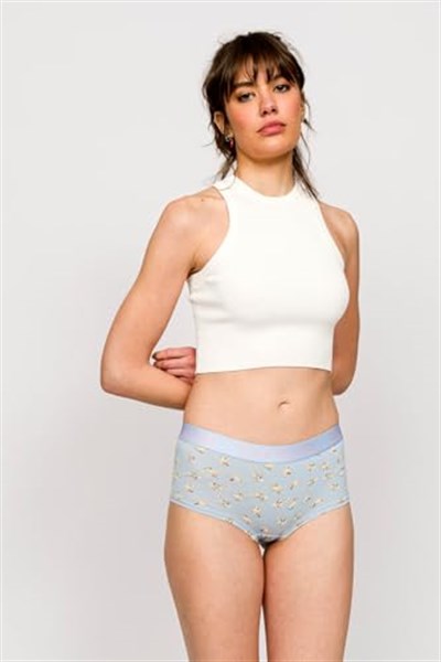 Paul Kenzie x Kurtaran Ev - Desenli Kadın Boyshort Külot - Poppy