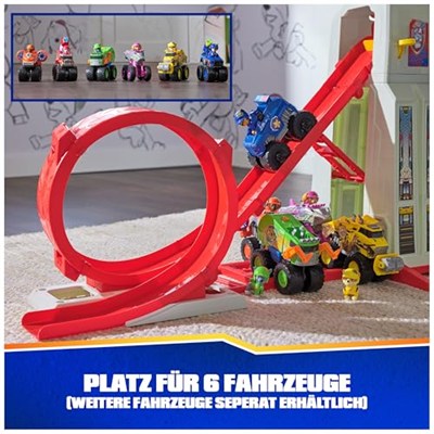 PAW Patrol Rescue Wheels - Superloop Tower, fırlatma rampalı ve takla yollu, ışık ve ses efektli, Chase canavar kamyon ve figür dahil, 3 yaşından büyük çocuklar için oyuncak