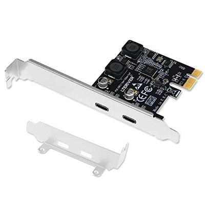 PCIE 2 Bağlantı Noktalı Süper Hızlı 5Gbps Max USB 3.1 Gen1 Tip C Kart, Windows 11, 10, 8.1, 8.0, 7, XP (32/64bit) ve Windows Server Masaüstü Bilgisayarlar, 2X USB-C 5Gbps Bağlantı Noktaları