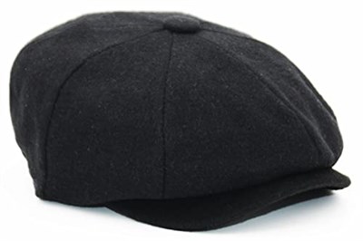 Peaky Blinders Şapka Newsboy Trend 8 Parça Kasket Siyah