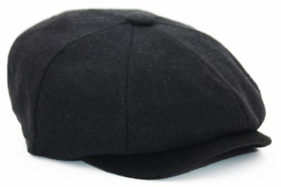 Peaky Blinders Şapka Newsboy Trend 8 Parça Kasket Siyah