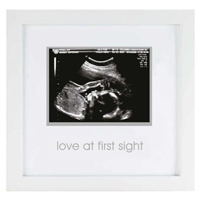 Pearhead İlk Görüşte Aşk Sonogram Resim Çerçevesi, Hamilelik Hatırası Fotoğraf Çerçevesi, Cinsiyetsiz Bebek Odası Dekoru, Anneler Günü Aksesuarı, Beyaz