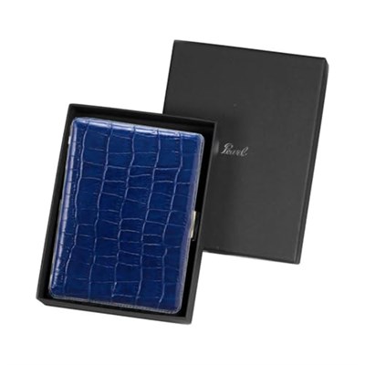 Pearl Japan Cosmos Deri Uzun Sigara Tabakası Croco Mavi 9lu