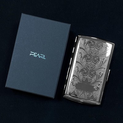Pearl Japan Venus Metal Kısa Sigara Tabakası Arabasque Krom 12li