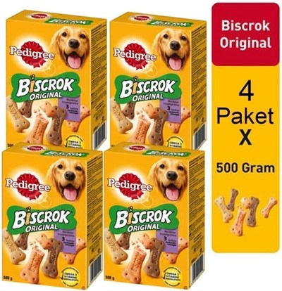 Pedigree Biscrok 500 Gr Köpek Ödül Bisküvi 4 Paket