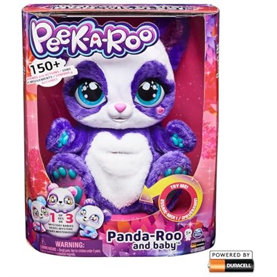 Peek-A-Roo -Peek-a-roo İnteraktif Panda-Roo Gizemli Bebek ve 150den fazla Ses ve Eylemler ile Peluş Oyuncak, 5 yaş ve üstü kızlar için çocukların oyuncakları