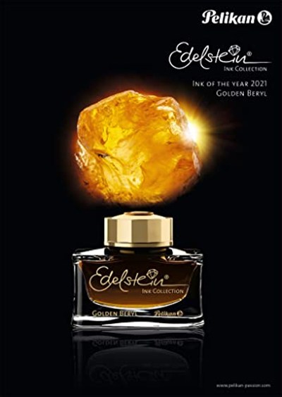 Pelikan 301626 Mürekkep Altın Beril 50 ml Gemstone Mürekkep Koleksiyonu Yılın Mürekkebi 2021