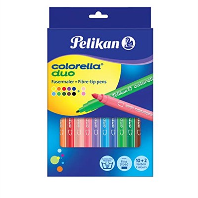 Pelikan Colorella Keçeli Kalem 2Li Uç 12Li Kutu
