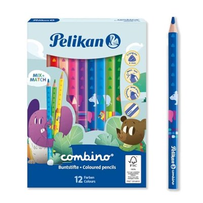 Pelikan Combino 12li Jumbo Üçgen Kuru Boya