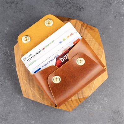 PELLE CRAFT EL YAPIMI GERÇEK DERİ MİNİMAL KARTLIK/HEDİYELİK/KİŞİSELLEŞTİRME