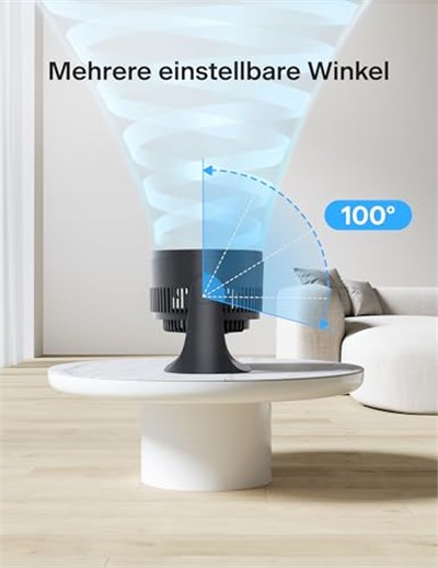 Pelonis Küçük Oda - Masa Fanı, 38dB Sessiz Çalışma, 100° Dikey Hareket, 3 Kademeli Güç, Siyah - Seçenekler: 27.5 cm (D) x 17.5 cm (W) x 27.8 cm (H), 7 inch