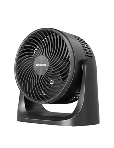 Pelonis Küçük Oda - Masa Fanı, 38dB Sessiz Çalışma, 100° Dikey Hareket, 3 Kademeli Güç, Siyah - Seçenekler: 27.5 cm (D) x 17.5 cm (W) x 27.8 cm (H), 7 inch