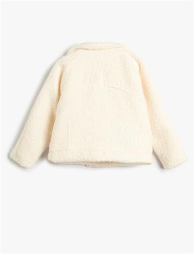 Peluş Mont Düğme Kapamalı Cepli