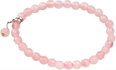 Pembe Kuvars Taşı Bileklik (6 mm) - Taş Sandığı