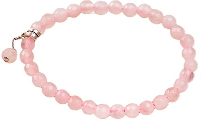 Pembe Kuvars Taşı Bileklik (6 mm) - Taş Sandığı