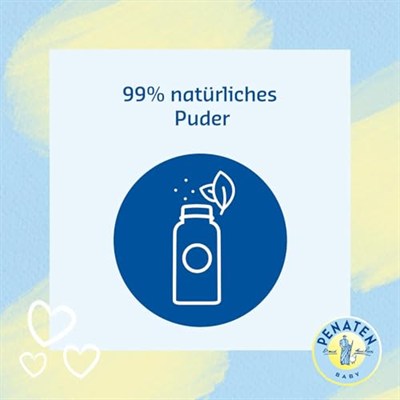 Penaten Aloe ve E vitamini içeren doğal bebek pudrası (1 x 100 g) - Hassas ciltleri korur, nemi emer ve cildi kuru tutar –%99 doğal kökenli içerik maddeleri