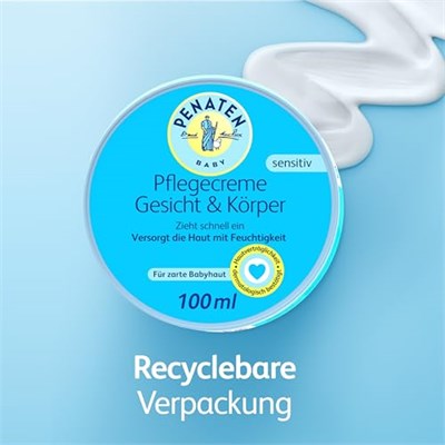 Penaten Penaten Baby Care Cream Face & Body Baby Care Cream for Moisturising the Skin for a Pleasantly Soft Skin Feeling (1 x 100 ml) 100 ml