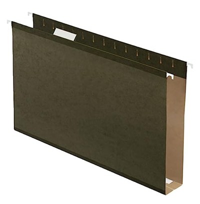 Pendaflex 4153X2 Güçlendirilmiş Askılı Dosya Klasörü, Ekstra Kapasiteli, 5 cm, Legal Boyut, 1/5 Kesim, 25’li Kutu, Standart Yeşil