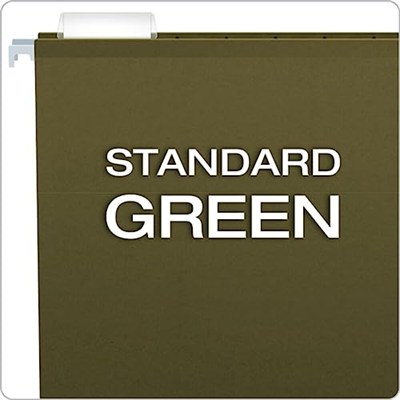 Pendaflex 4153X2 Güçlendirilmiş Askılı Dosya Klasörü, Ekstra Kapasiteli, 5 cm, Legal Boyut, 1/5 Kesim, 25’li Kutu, Standart Yeşil