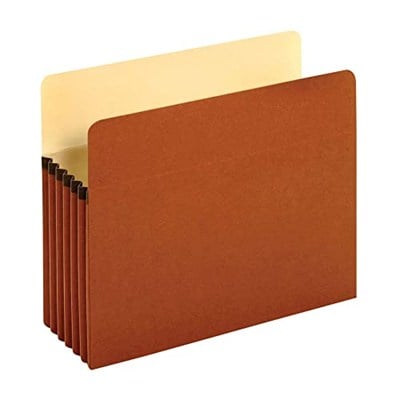 Pendaflex Bölmeli dosya, mektup boyutu, 13,3 cm genişletme, DuPont™ Tyvek® malzeme ile güçlendirilmiş, mektup boyutu, Redrop, kutu başına 10 (1534G-OX)