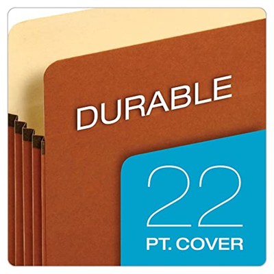 Pendaflex Bölmeli dosya, mektup boyutu, 13,3 cm genişletme, DuPont™ Tyvek® malzeme ile güçlendirilmiş, mektup boyutu, Redrop, kutu başına 10 (1534G-OX)