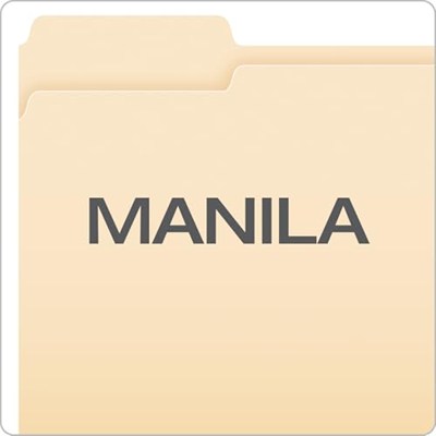 Pendaflex Dosya klasörü, mektup boyutu, 1/3 kesim, Manila, kutu başına 250 adet (752250)